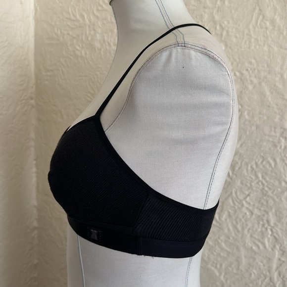 Savage x Fenty Rhianna Xssentials Unlined Bralette Black Caviar Logo Small - Picture 7 of 16